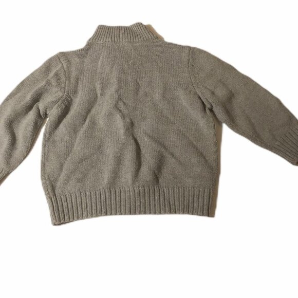 The Childrens Place Baby Girl Gray Knit Sweater 12-18 Months Button Up Collar - Picture 2 of 6